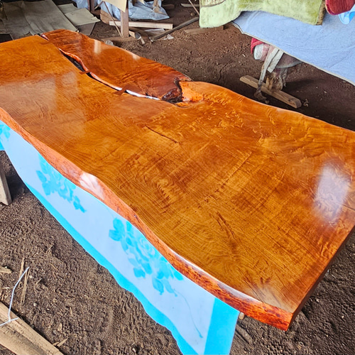 一枚板　ダイニングテーブル　栃　脚つき 楽天市場】一枚板 テーブル 栃 無垢 一枚板テーブル ダイニング