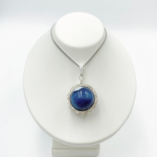 藍シェル ペンダント TJFワークショップアイテム ネックレス