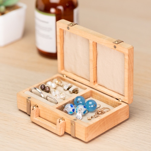木製のアクセサリーケース 旅行 携帯用 トランクケース その他ケース
