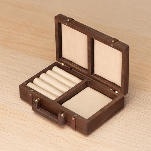 木製のアクセサリーケース 旅行 携帯用 トランクケース その他ケース