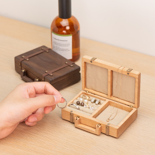 木製のアクセサリーケース 旅行 携帯用 トランクケース その他ケース