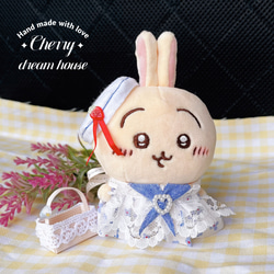 ぬい服 10cm 着せ替え ちいかわ うさぎ ピクニック 2点セット 可愛い