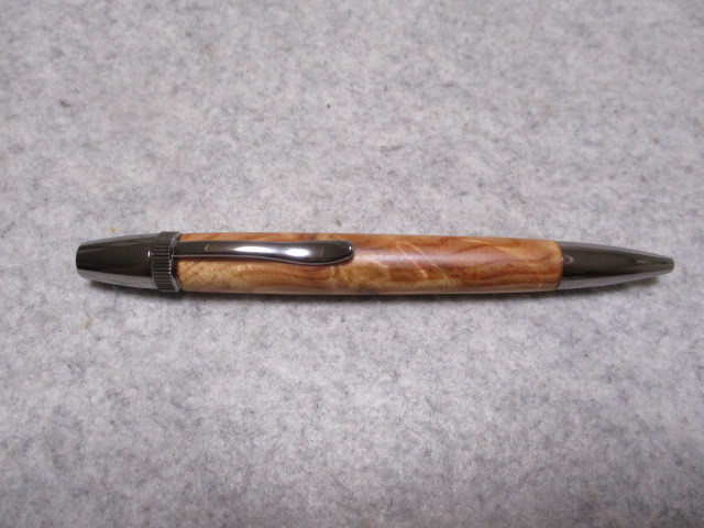木製ボールペン 肥松　チタン製 木製ボールペン 肥松チタン製