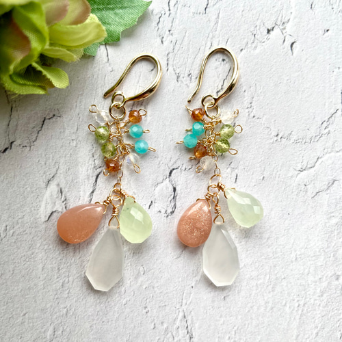 14kgf 天然石しゃらしゃらチャーム♡