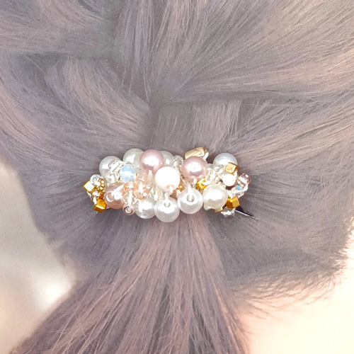 じゃらじゃらビーズヘアゴム(ﾋﾟﾝｸﾐｯｸｽ) ヘアゴム たけのこハンド