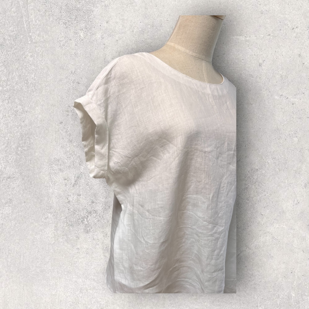 綿麻生地 ブラウス