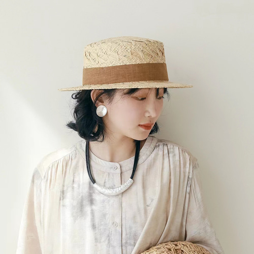 ラフィアハット、麦わら帽子 夏帽子 大人 ストローハット