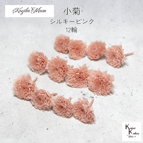 大地農園「小菊 シルキーピンク 12輪」プリザーブドフラワー プリザ 