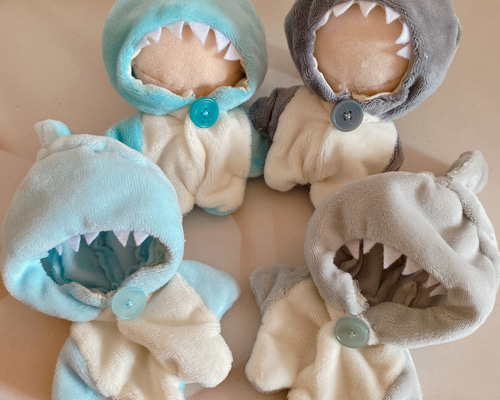 ぬい用 着ぐるみ 鮫 サメ 10～12cm 15～17cmサイズ向け ぬいぐるみ