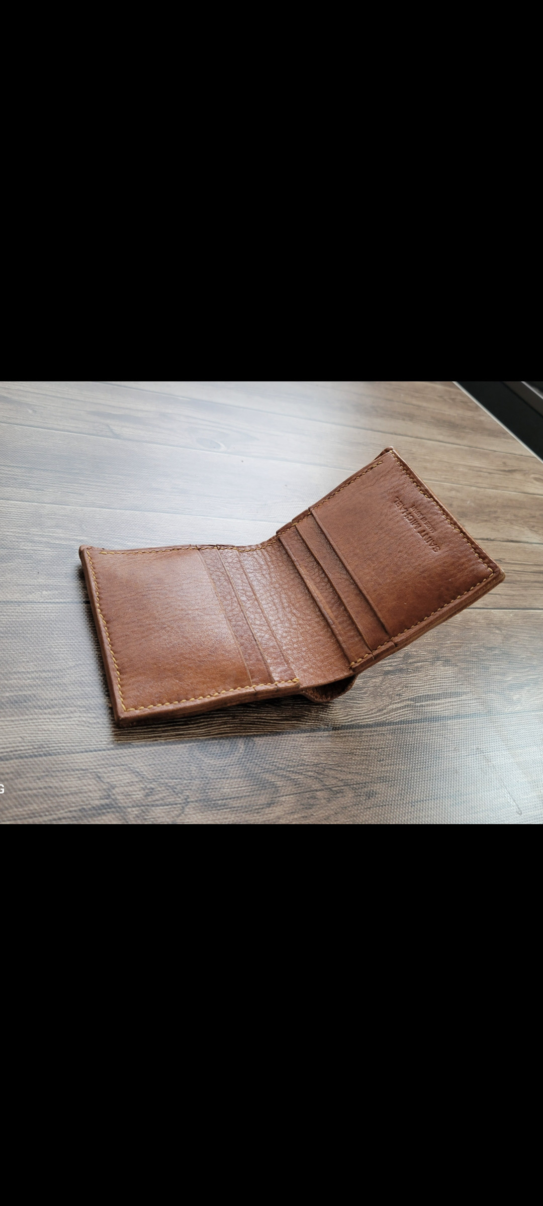 [スムースレザー]二つ折り財布"手縫い"ハンドメイド