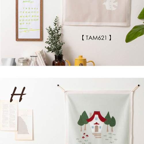 Jubilee ファブリックポスター タペストリー 北欧 アート 鳥 猫 60