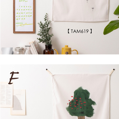 Jubilee ファブリックポスター タペストリー 北欧 アート 鳥 猫 60