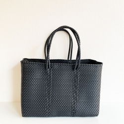 メルカドバッグ M / DOT GREEN×SILVER かごバッグ STYLE BIRD