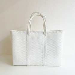 メルカドバッグ CHECK・L / BLUE MIX かごバッグ STYLE BIRD