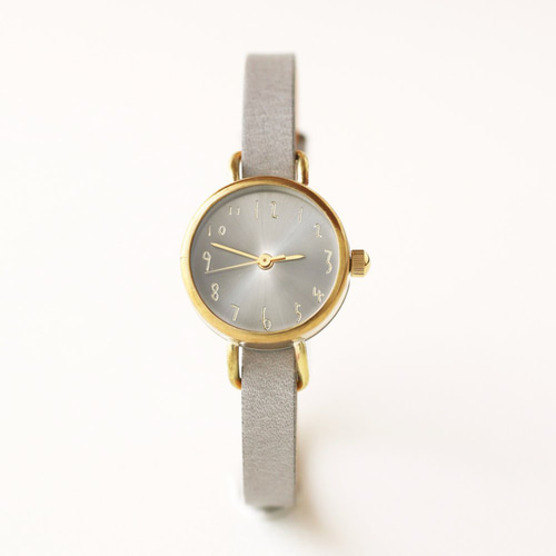 クルチュアン 溜塗 （グレー） | シンプルなハンドメイド腕時計 ベルト