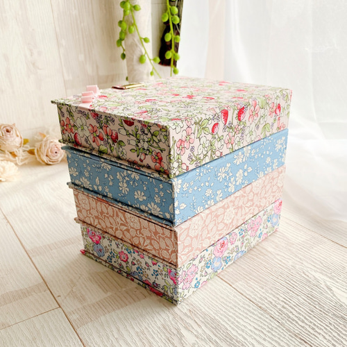 ジュエリーボックス おしゃれ 持ち運び 収納 ケース リバティ生地使用