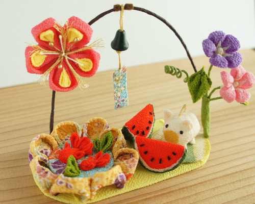 【ちりめん細工】ハンドメイド ちりめん細工〈136〉クリスマス