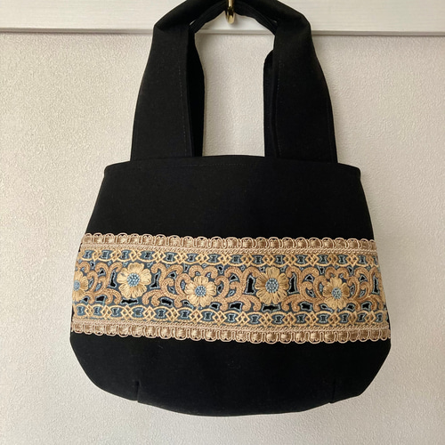 new》インド刺繍トートバッグ インド刺繍ミニトートバッグ インド刺繍 
