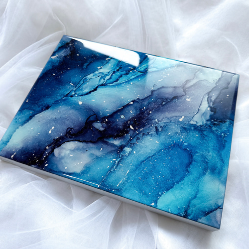 天の川✩星空/アルコールインクアートパネル その他アート verano 通販