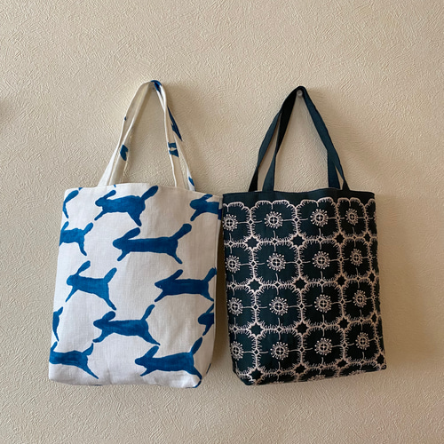 ミナペルホネン run run runで作ったミニトートバック トート