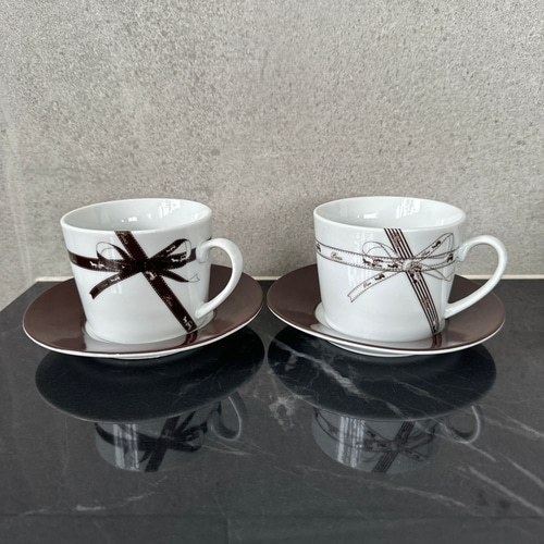 新品/未使用】ポーセラーツ/カップ＆ソーサー2客セット ティーカップ  