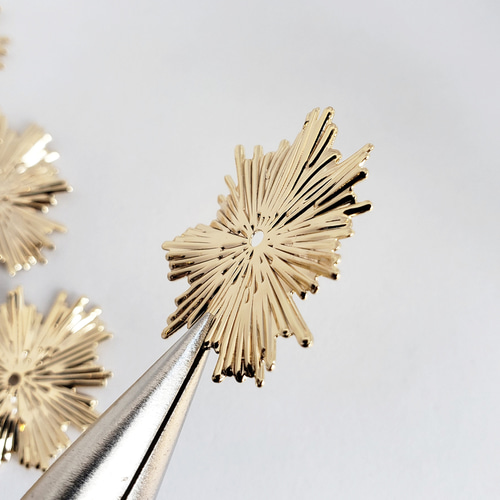 2個 後光 サンバースト 真鍮 18KGP 本金メッキ 太陽 宗教モチーフ 絵画