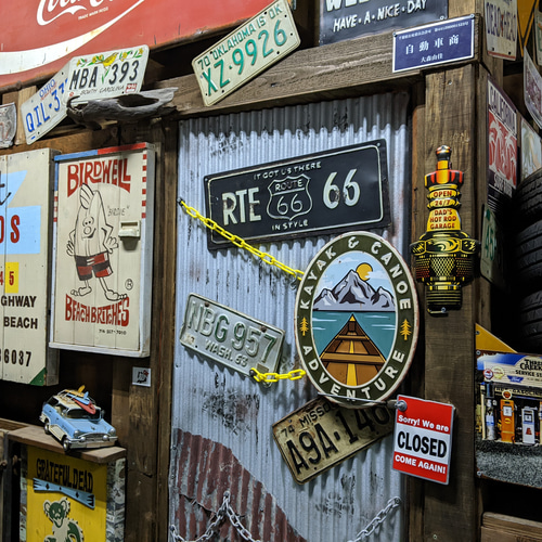 レア‼️インド製 ビンテージ ヒンディー語 ブリキ 金属看板 電話看板