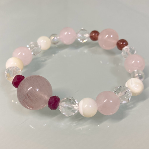 トロレアイト×ハート パープルローズクォーツ アクアマリン スーパーセブン トロレアイト×ハート パープルローズクォーツ アクアマリン