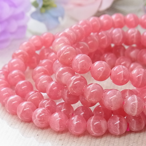 高品質 インカローズアルゼンチン産 7mm】花石 透明感ひらひら