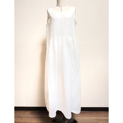 ハンドメイド　後ろ下がりのゆったりプルオーバー リネン100% 7f2bd2e5674528e0734b32981c9cec