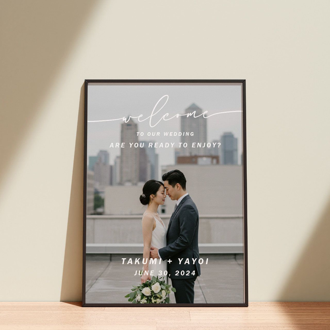 送料無料｜お好きな写真で作る【ウェルカムボードPHOTO】03｜ポスター・キャンバス・パネル｜結婚式｜披露宴｜ウェルカム