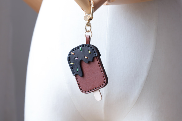 [冰糖] 美味皮革鑰匙圈、真皮掛件、包包掛件 第1張的照片