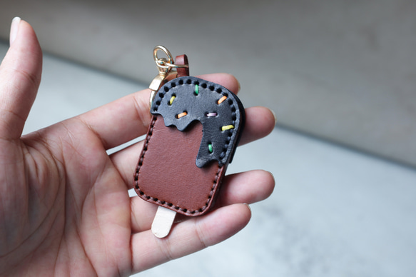 [冰糖] 美味皮革鑰匙圈、真皮掛件、包包掛件 第3張的照片