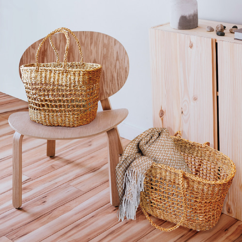＊ゆず様オーダー品＊クラフトかごバッグ＆ペンダント tanpopo様オーダー品 かごバッグ ベージュ かごバッグ M's craft