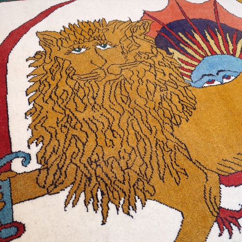 夏季限定特価】ペルシャ ライオンギャッベ 140x105cm アマレバフト