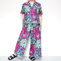 ラスト1枚！アフリカンプリント フレアワイドパンツ  キャンプなど春夏のおでかけにも！旅行や夏祭りにも！ 8枚目の画像