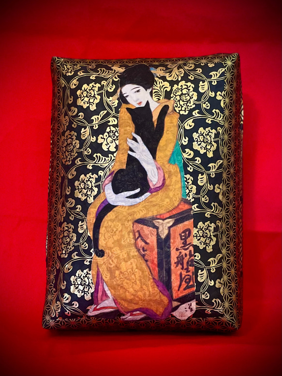 日本の伝統工芸品一閑張りかご文箱飾り箱❤︎秘密箱❤︎金彩和紙