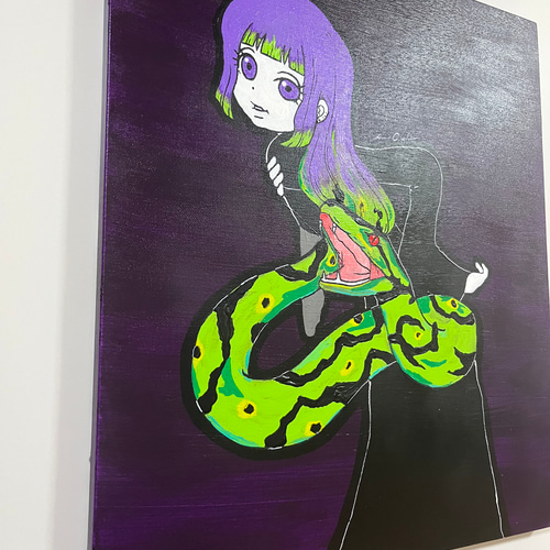 絵 『ソシ美@蛇』 アート 現代アート Art 原画 F10 インテリア