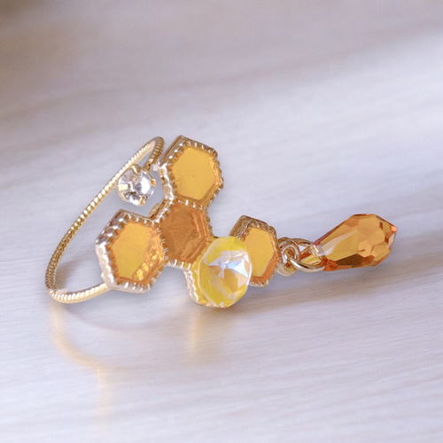 はちみつ色のリング（蜜）サイズフリー 金色の蜜 – 【公式】みつばちファーム | 健康自然工房