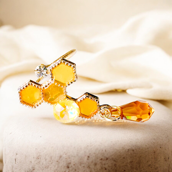 蜂蜜｜ハチミツ ハニカム レモンカラーフリーリング 指輪・リング