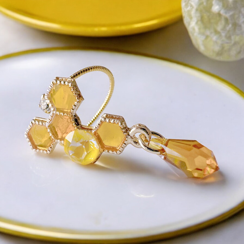 蜂蜜｜ハチミツ ハニカム レモンカラーフリーリング 指輪・リング