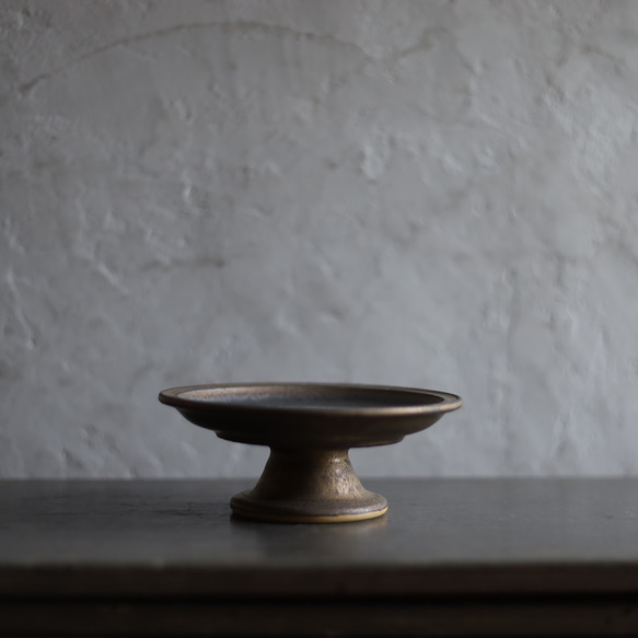 NEW! リム コンポート　濃茶ゴールド系 金属のような風合い　 2枚目の画像