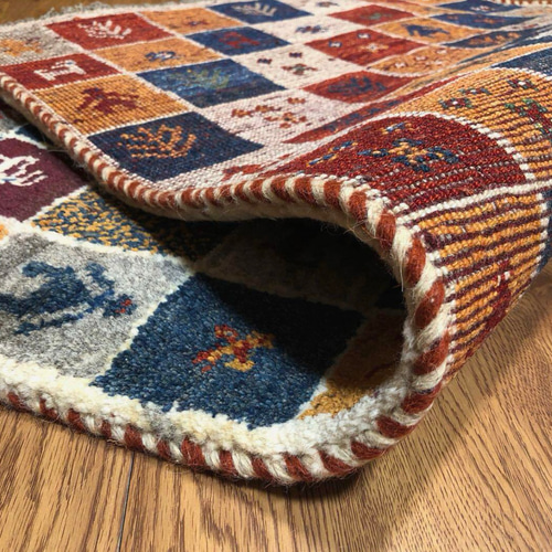 ペルシャギャッベ (ギャベ) ラグサイズ No:GZC-177 カーペット・絨毯