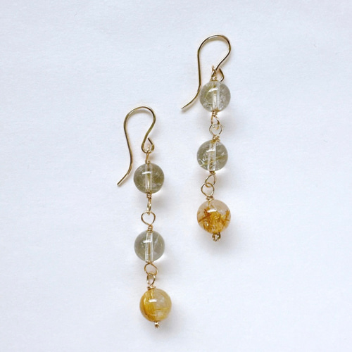 ☆SALE☆天然石の揺れるピアス 揺れる天然石ピアス ピアス（フック・チェーン） your twinkle