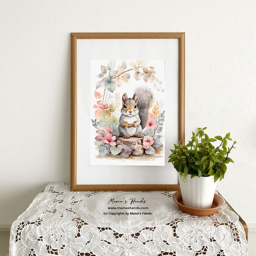 アイリスの水彩画額装済み アイリスの水彩画額装済み アイリスの水彩画額装済み