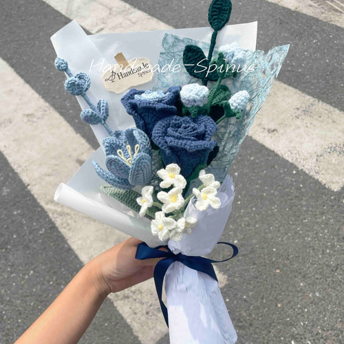 ハンドメイド · かぎ針編み · バラの花束 · 花