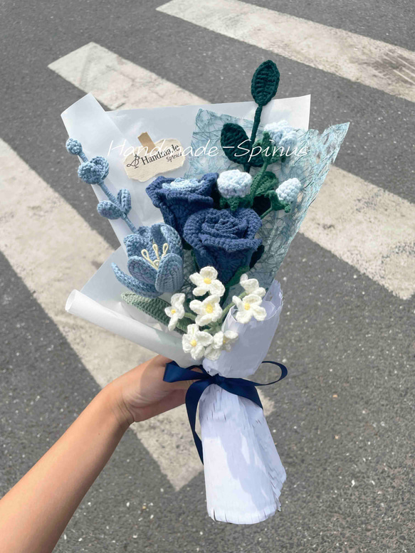 ハンドメイド · かぎ針編み · バラの花束 · 花