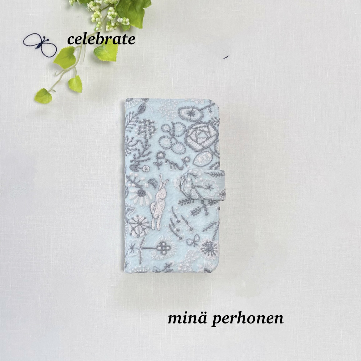ミナペルホネン　celebrate 手帳型iPhone ケース