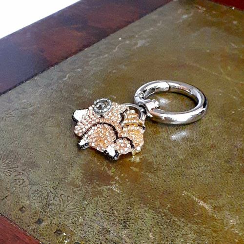 金のひつじのブローチ/金毛羊＊オートクチュールビーズ刺繍