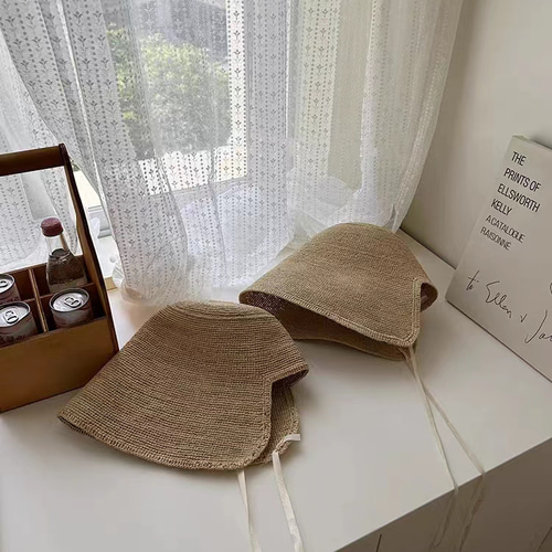 THE 9SHOP 鈴木六夏 サマーハット ラフィアハット ラフィアサマー